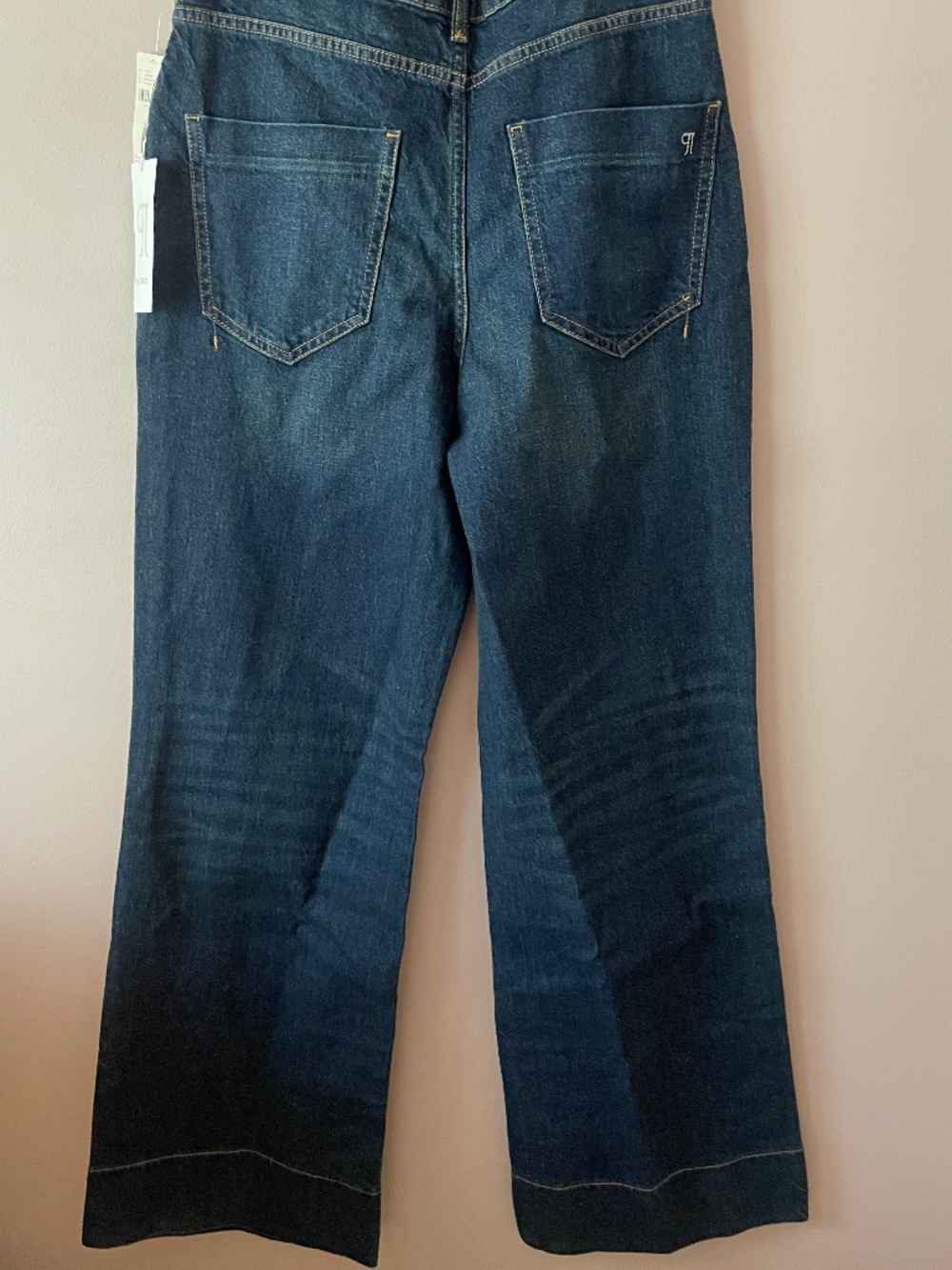 Anthropologie Pilcro Gilligan High-Rise Flare Jeans in Dark Denim - Picture 8 of 9